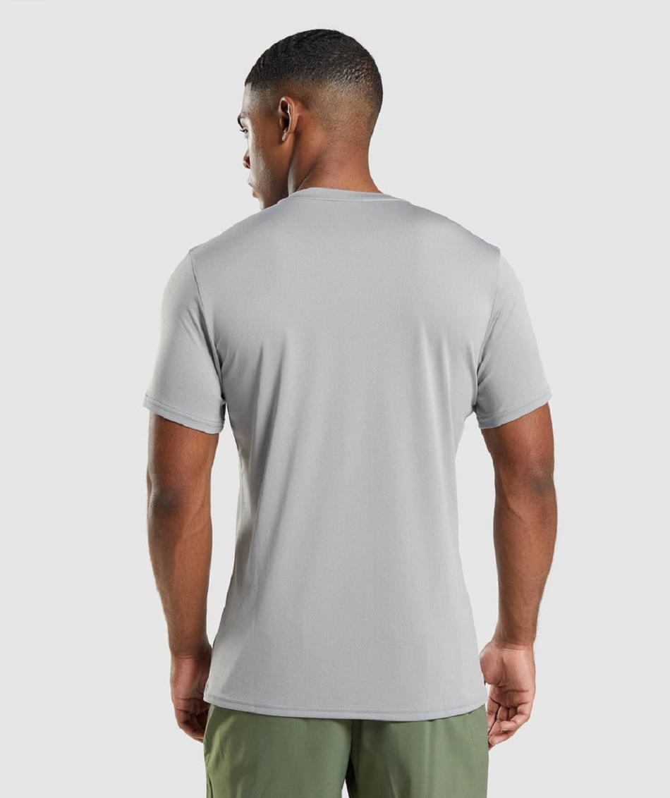 T Shirts Męskie Gymshark Arrival Szare | PL 3887MQZ